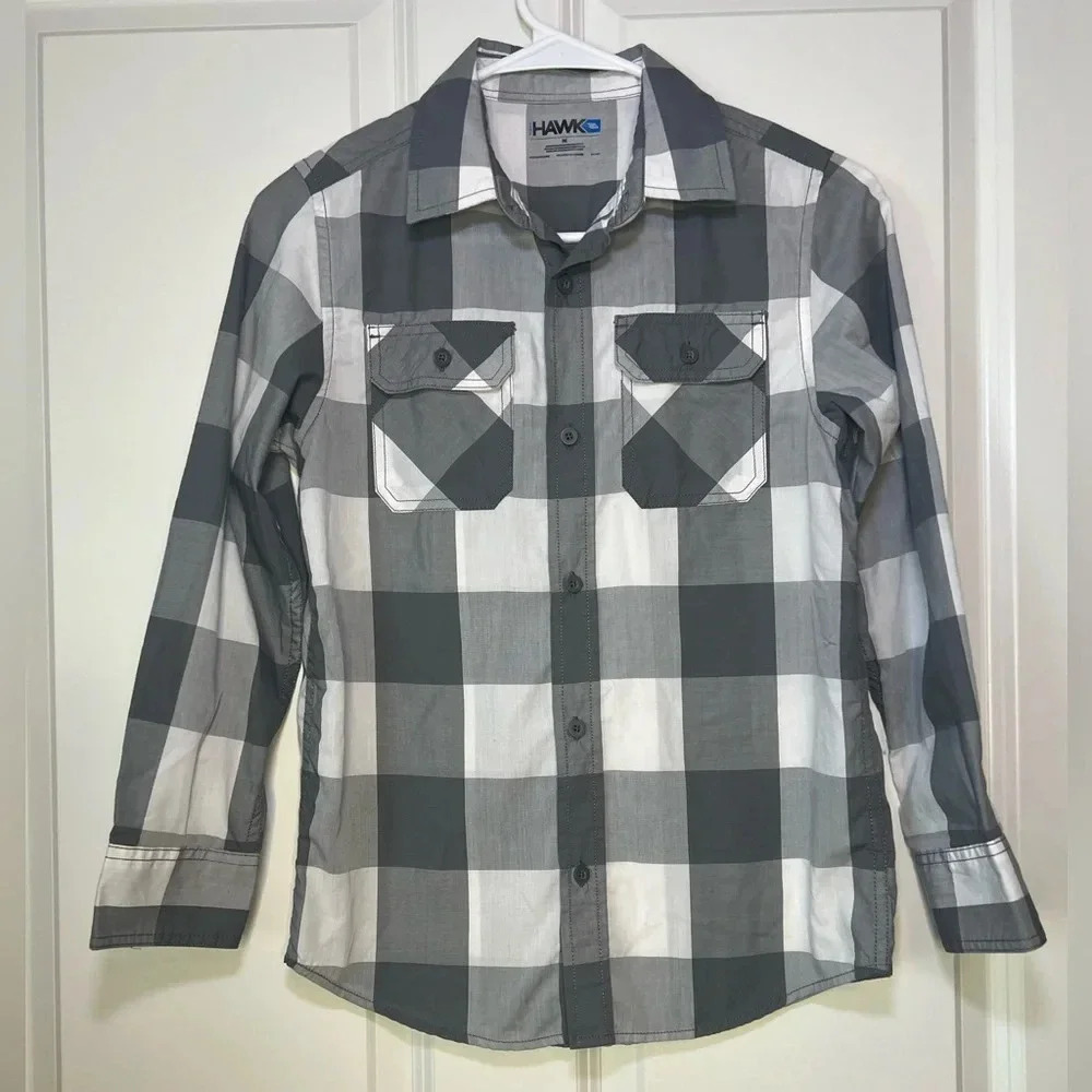 Tony Hawk Boys Button Long Sleeve Collared Shirt